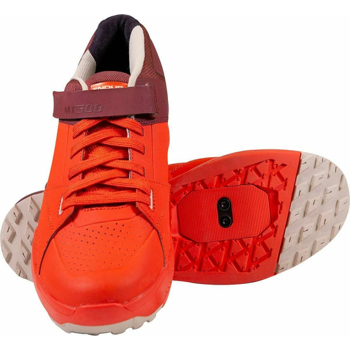 Endura MT500 Burner Clipless Mens MTB Cycling Shoes - Red - Image 4