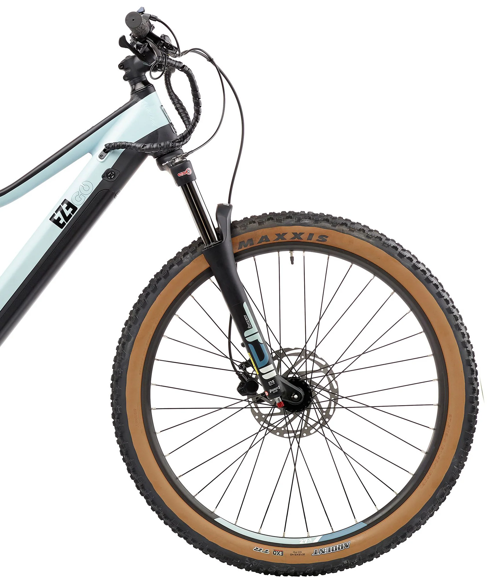 Ezego Trail Destroyer II Electric Mountain Bike - Ice Blue - Image 3