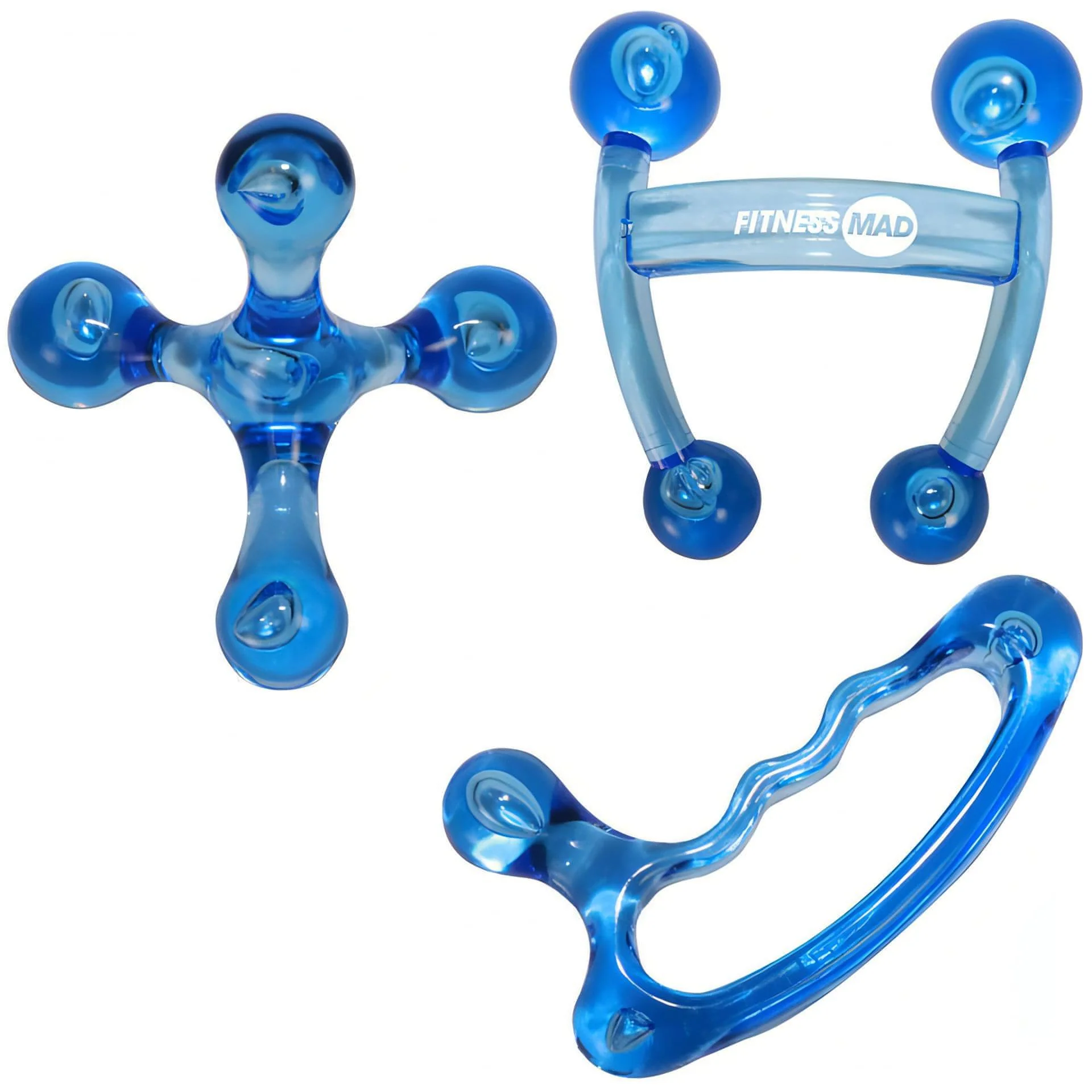 Fitness Mad Trigger Point 3 Piece Massage Set - Blue