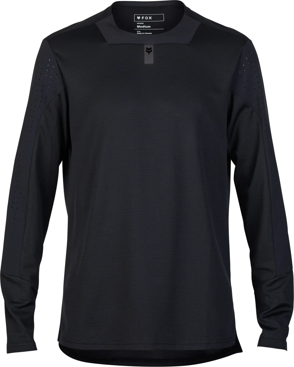 Fox Defend Long Sleeve Mens Cycling Jersey - Black - Image 2