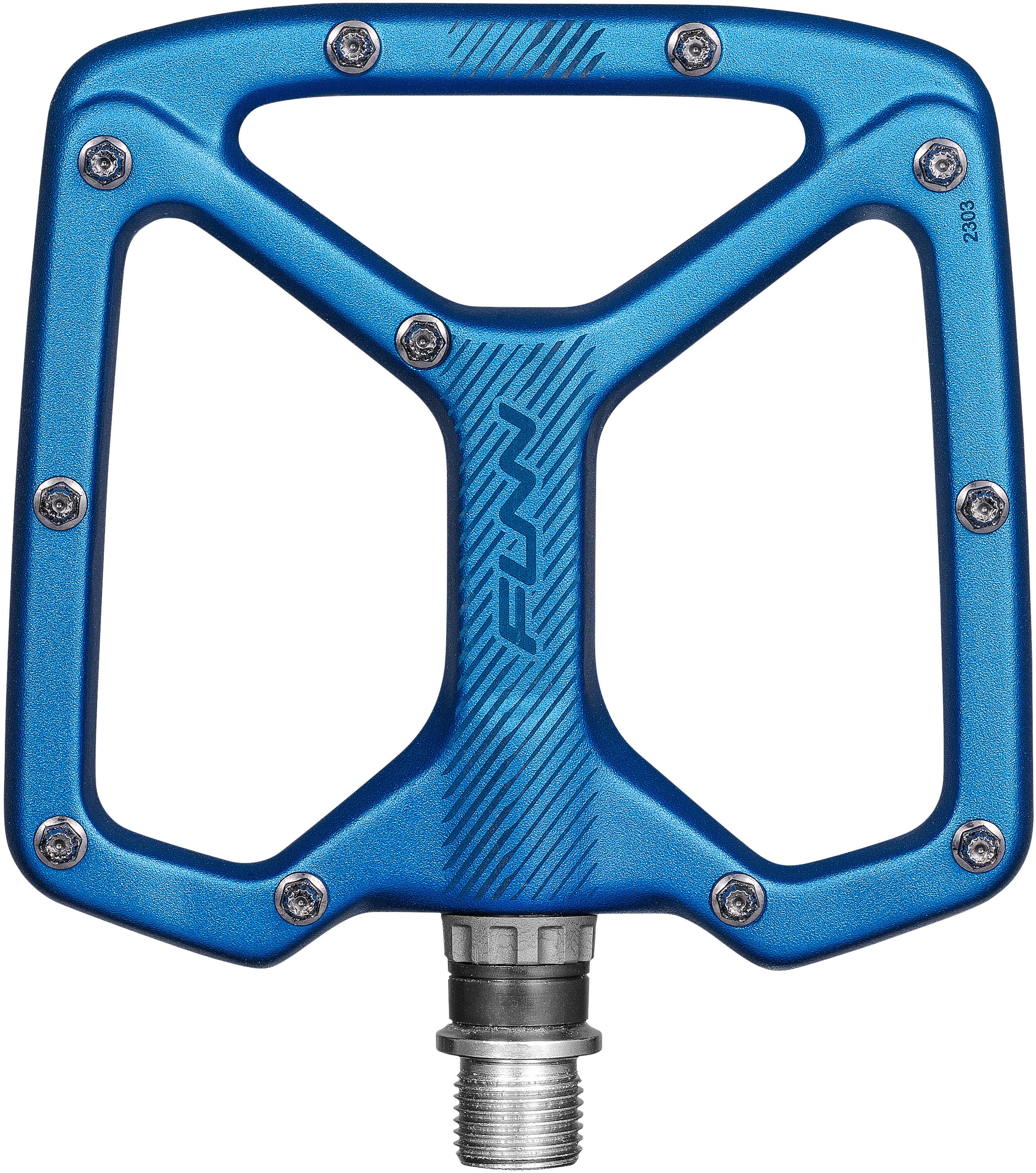 Funn Python 2 Alloy Flat Pedals Long Pins - Blue - Image 2