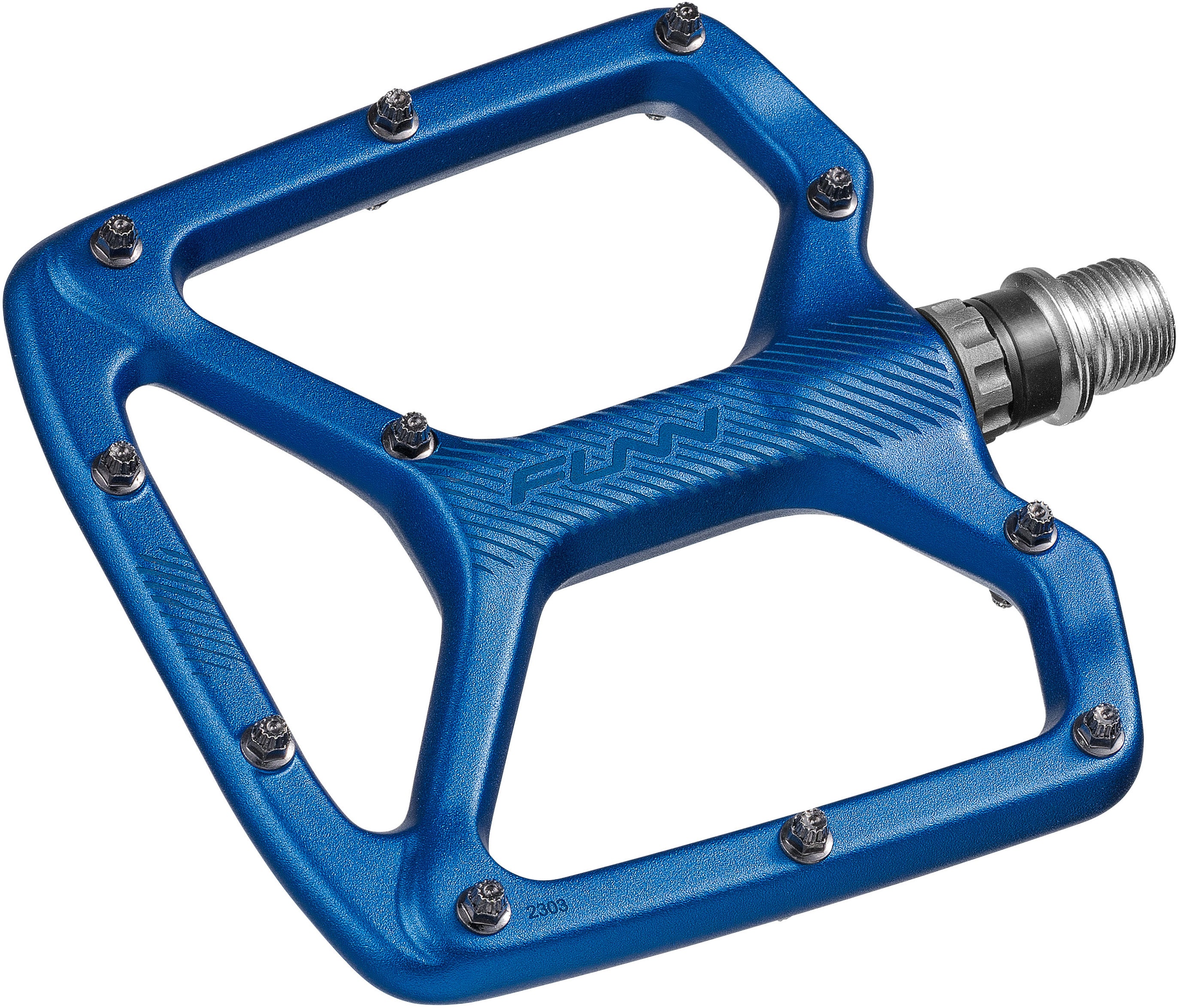 Funn Python 2 Alloy Flat Pedals Long Pins - Blue - Image 3
