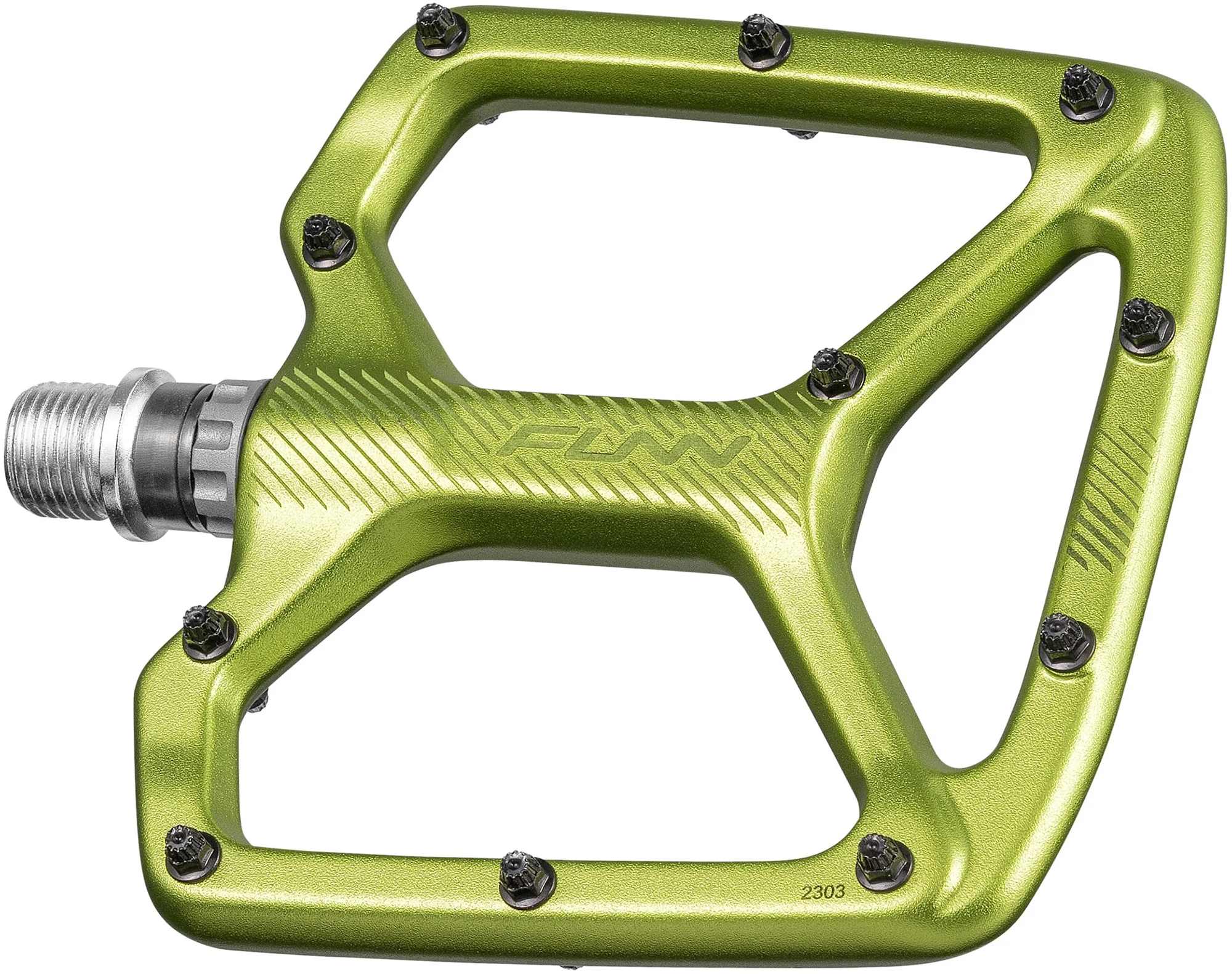 Funn Python 2 Alloy Flat Pedals Long Pins - Green - Image 4