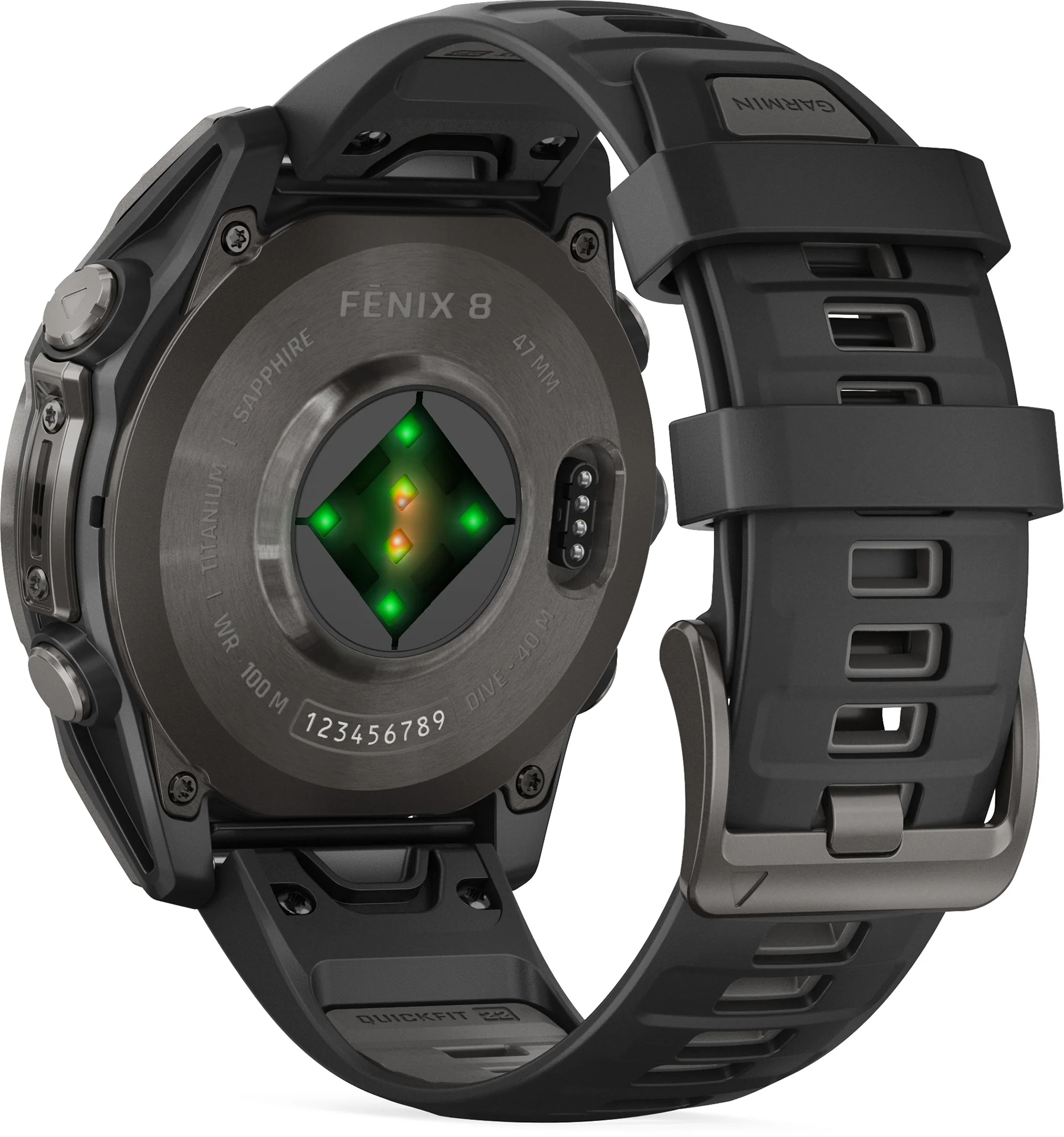 Garmin Fenix 8 AMOLED Sapphire 47mm HRM With GPS Multisport Watch - Grey - Image 2