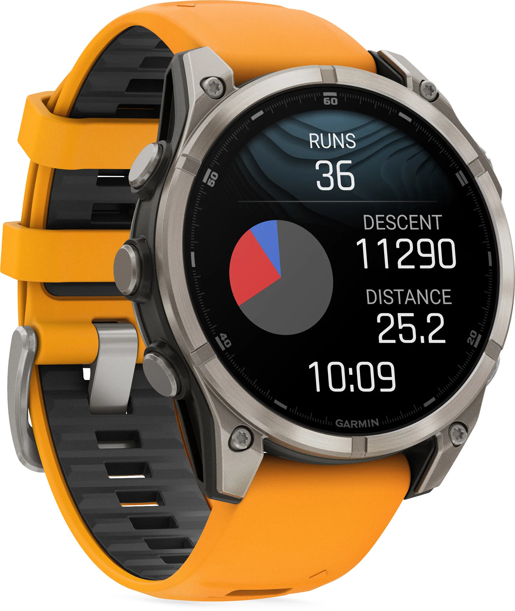 Garmin Fenix 8 AMOLED Sapphire 47mm HRM With GPS Multisport Watch - Orange - Image 4