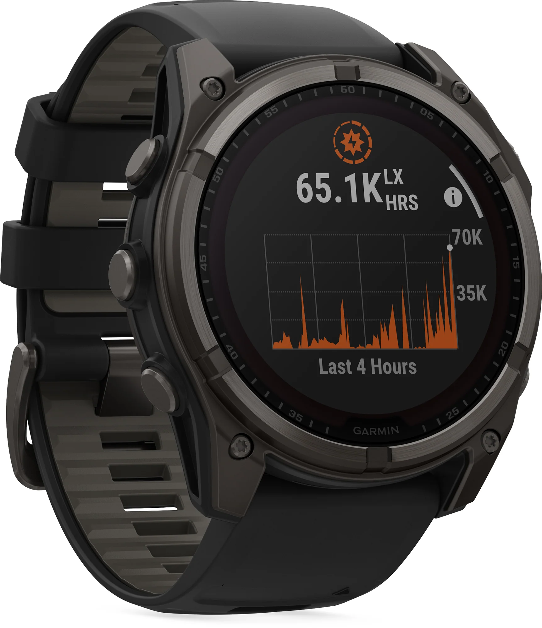 Garmin Fenix 8 Sapphire SOLAR 51mm Multisport Watch - Grey - Image 3