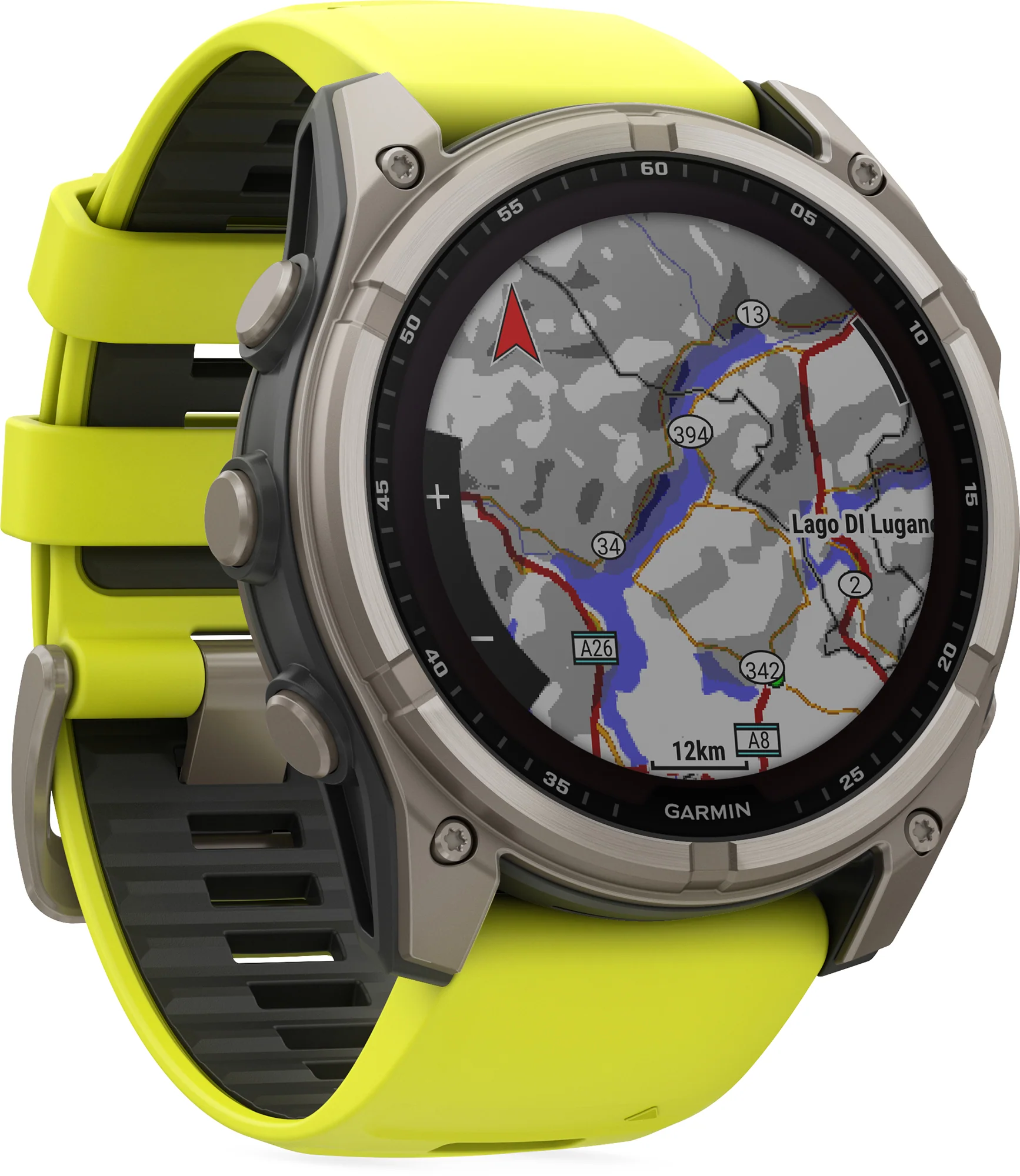 Garmin Fenix 8 Sapphire SOLAR 51mm Multisport Watch - Yellow - Image 4