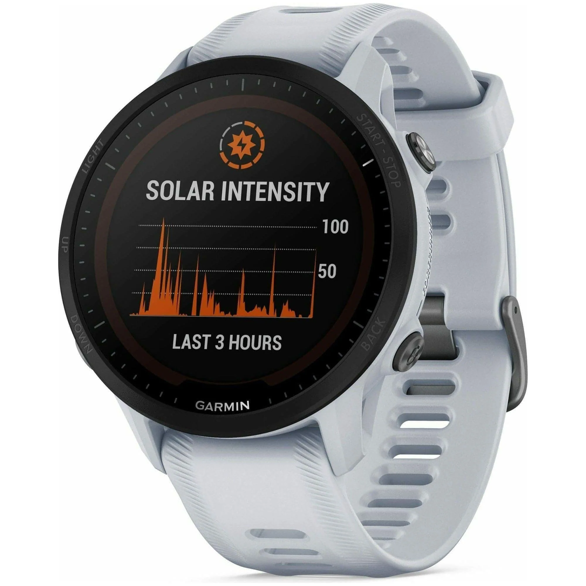 Garmin Forerunner 955 Solar HRM With GPS Watch - White - Image 3