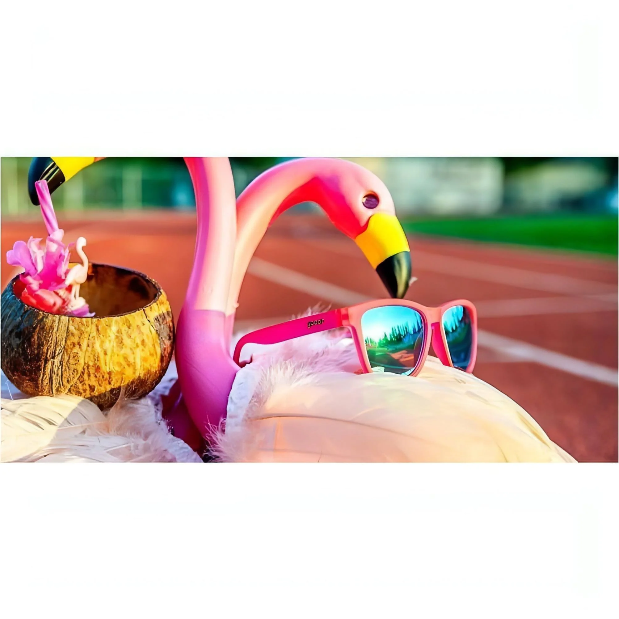Goodr Flamingos On A Booze Cruise Running Sunglasses - Image 2