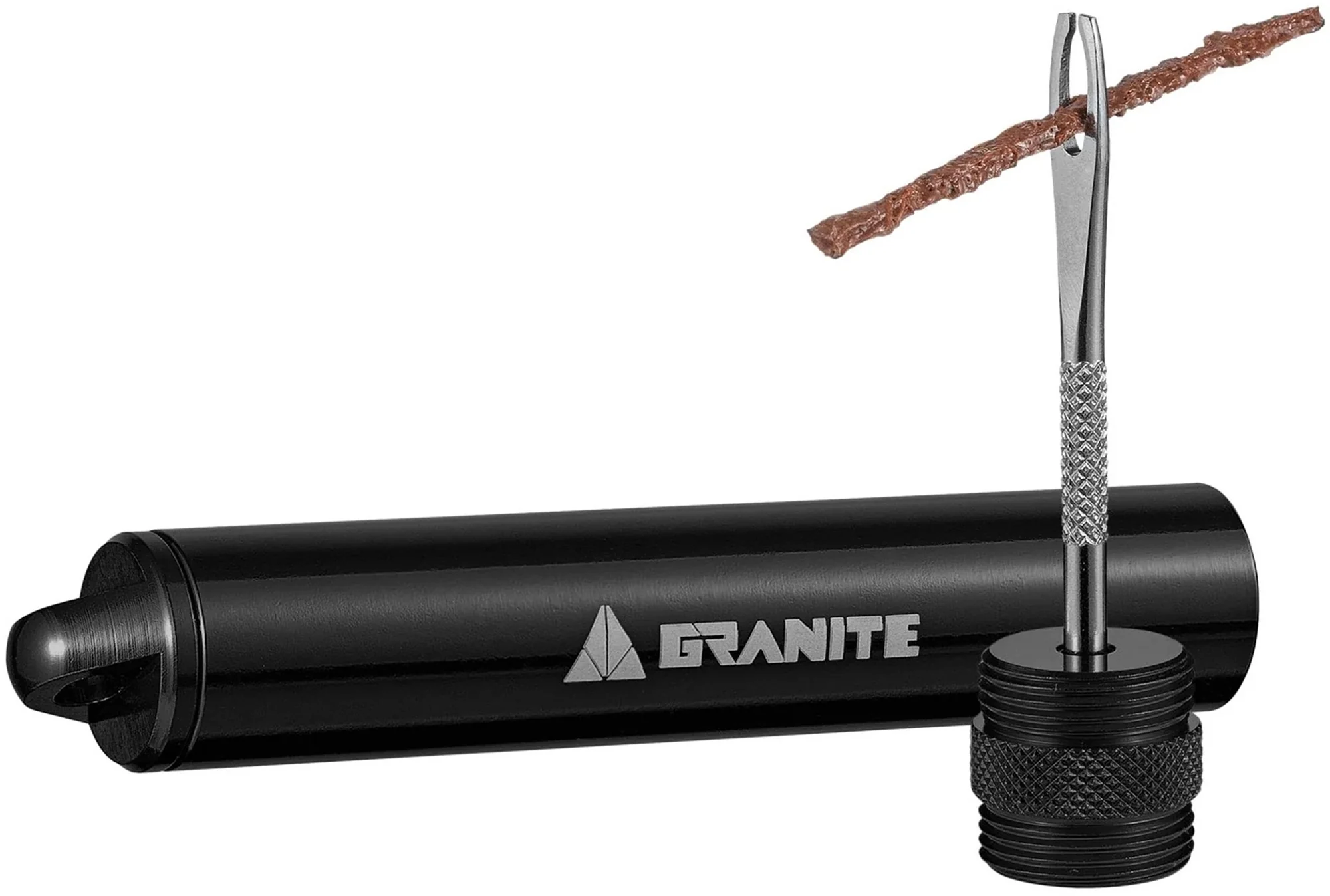 Granite Suture Tyre Plug Kit With CO2 Inflator Tubeless Tyre Repair - Black