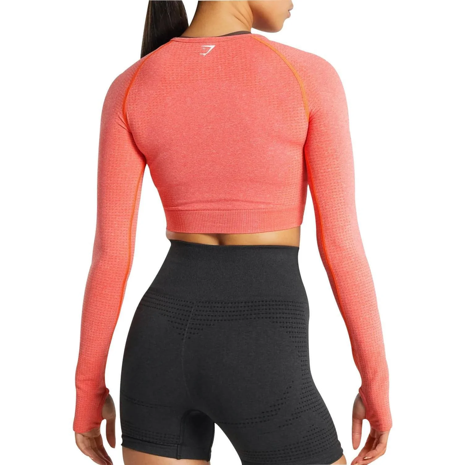 Gymshark Vital Seamless 2.0 Crop Long Sleeve Womens Training Top - Pink - Image 2