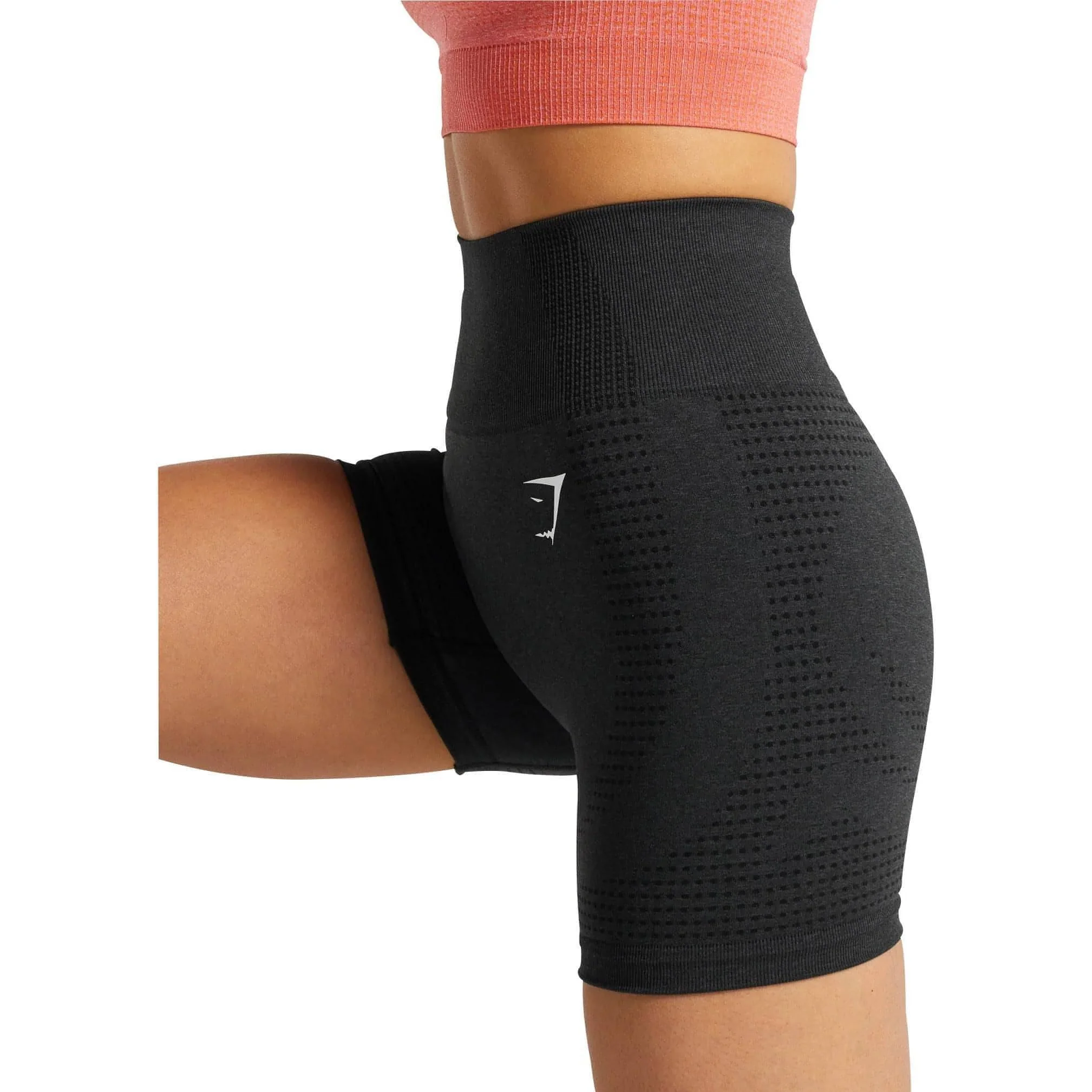 Gymshark Vital Seamless 2.0 Womens Short Training Tights - Black - Image 3