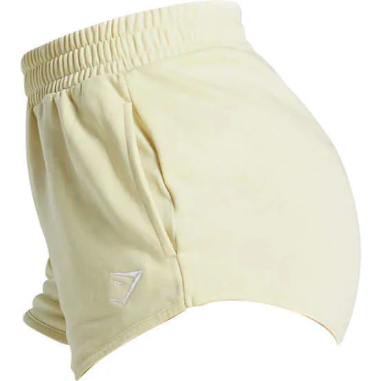 Gymshark Womens Training Sweat Shorts - Yellow - Image 3