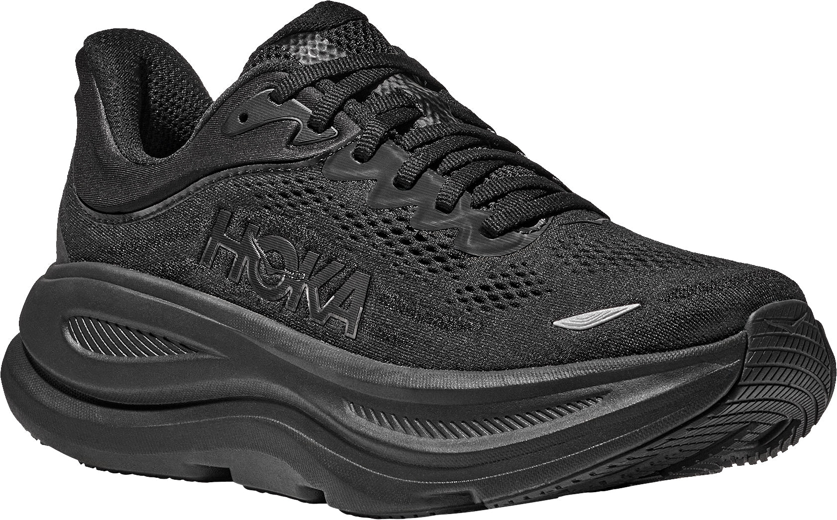 Hoka Bondi 9 Mens Running Shoes - Black - Image 6