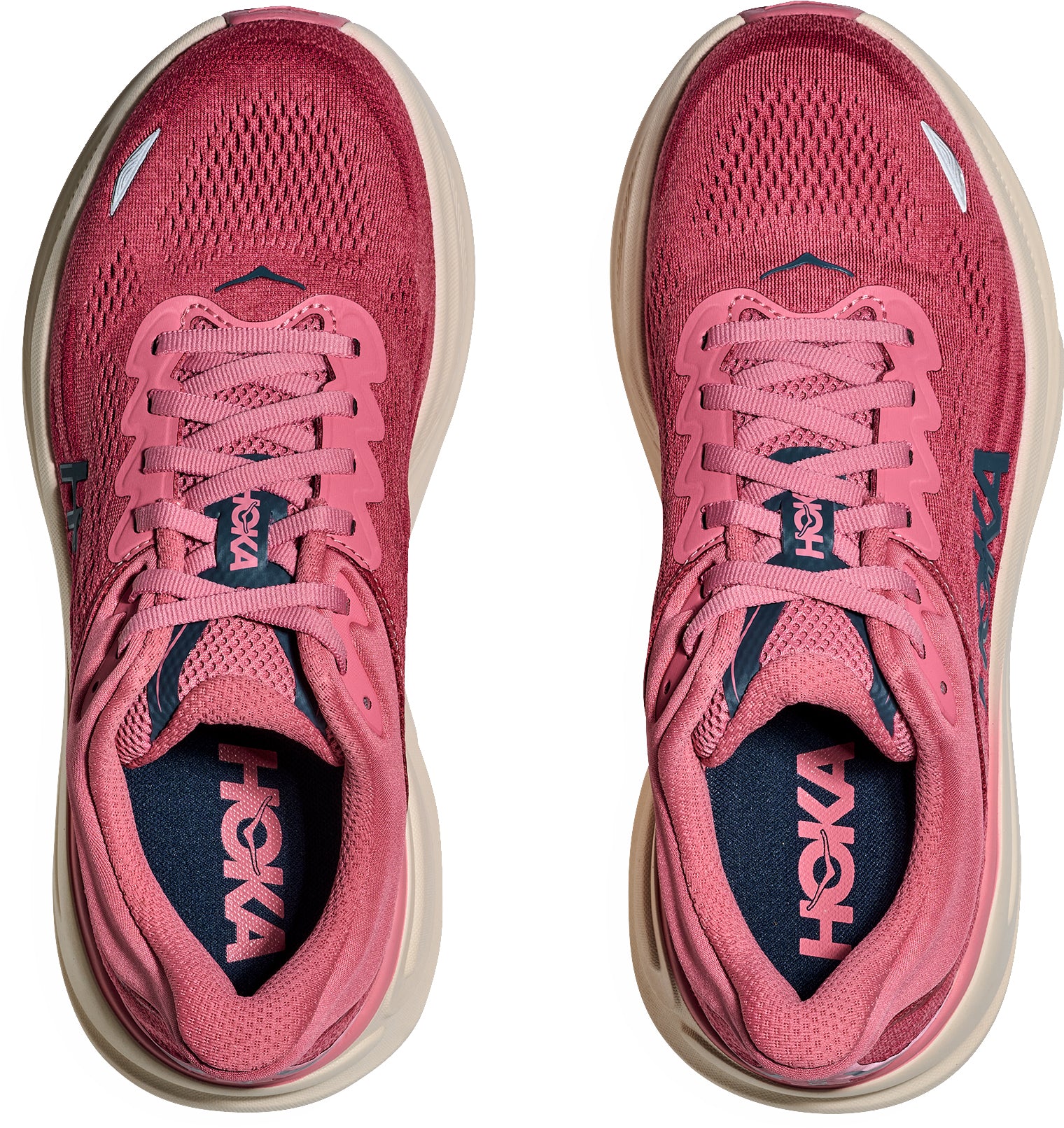 Hoka Bondi 9 WIDE FIT Womens Running Shoes - Pink - Image 4