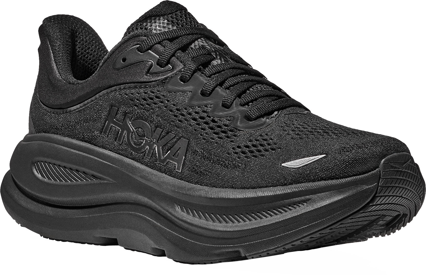 Hoka Bondi 9 Womens Running Shoes - Black - Image 6