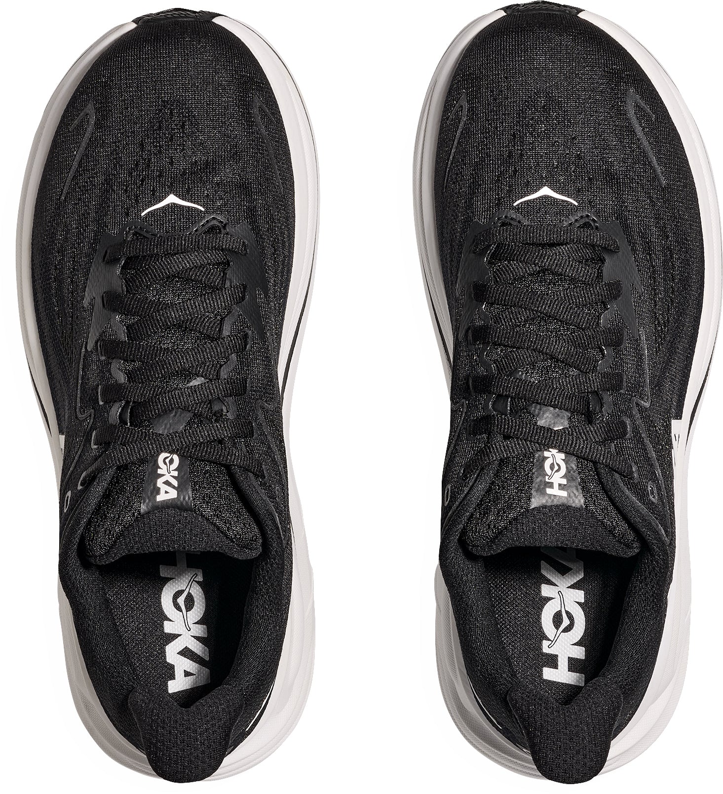 Hoka Clifton 10 Womens Running Shoes - Black - Image 4