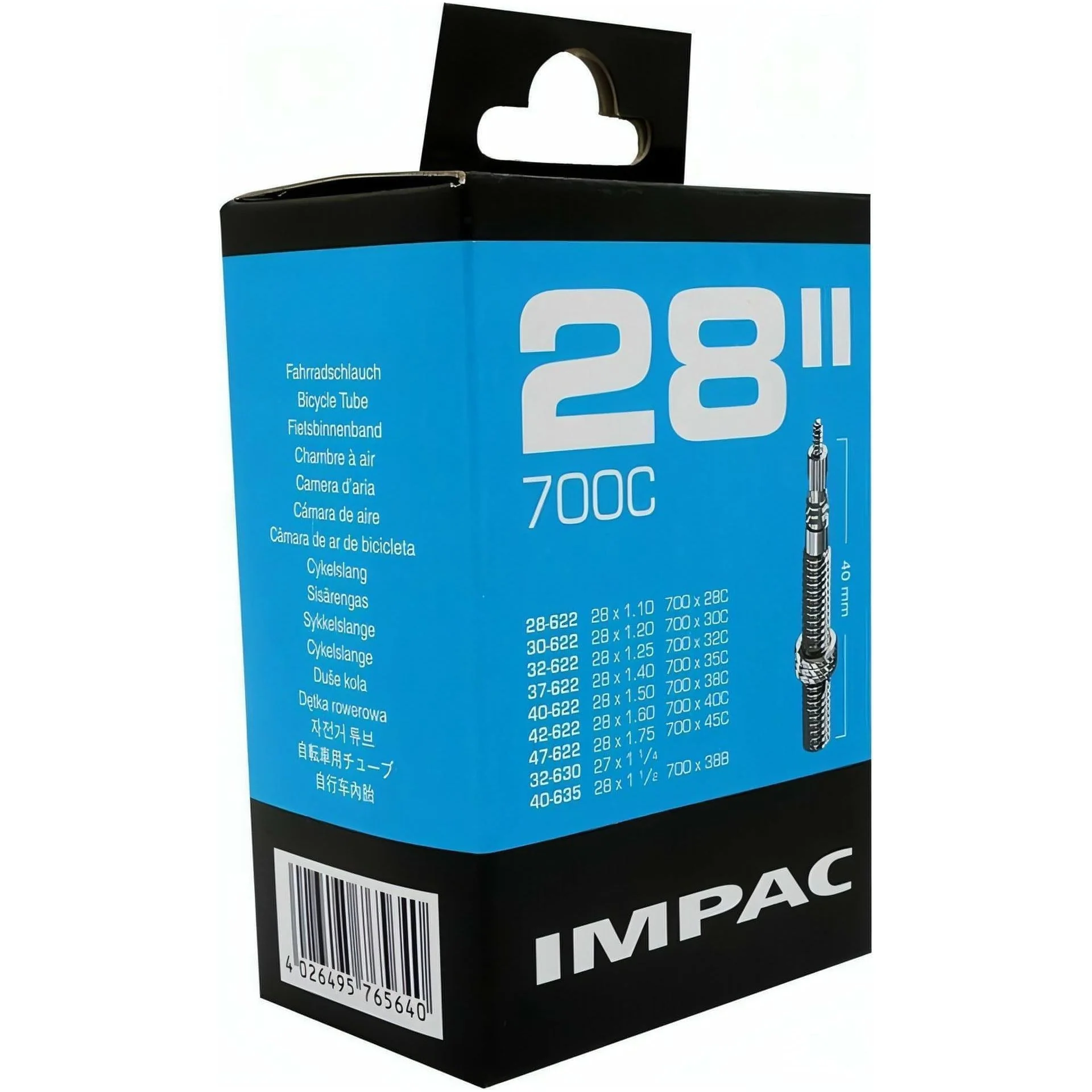 Impac 700x28-47c Presta Valve Inner Tube