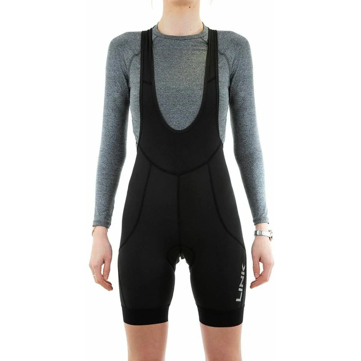Link Ride Womens Cycling Bib Shorts - Black - Image 3