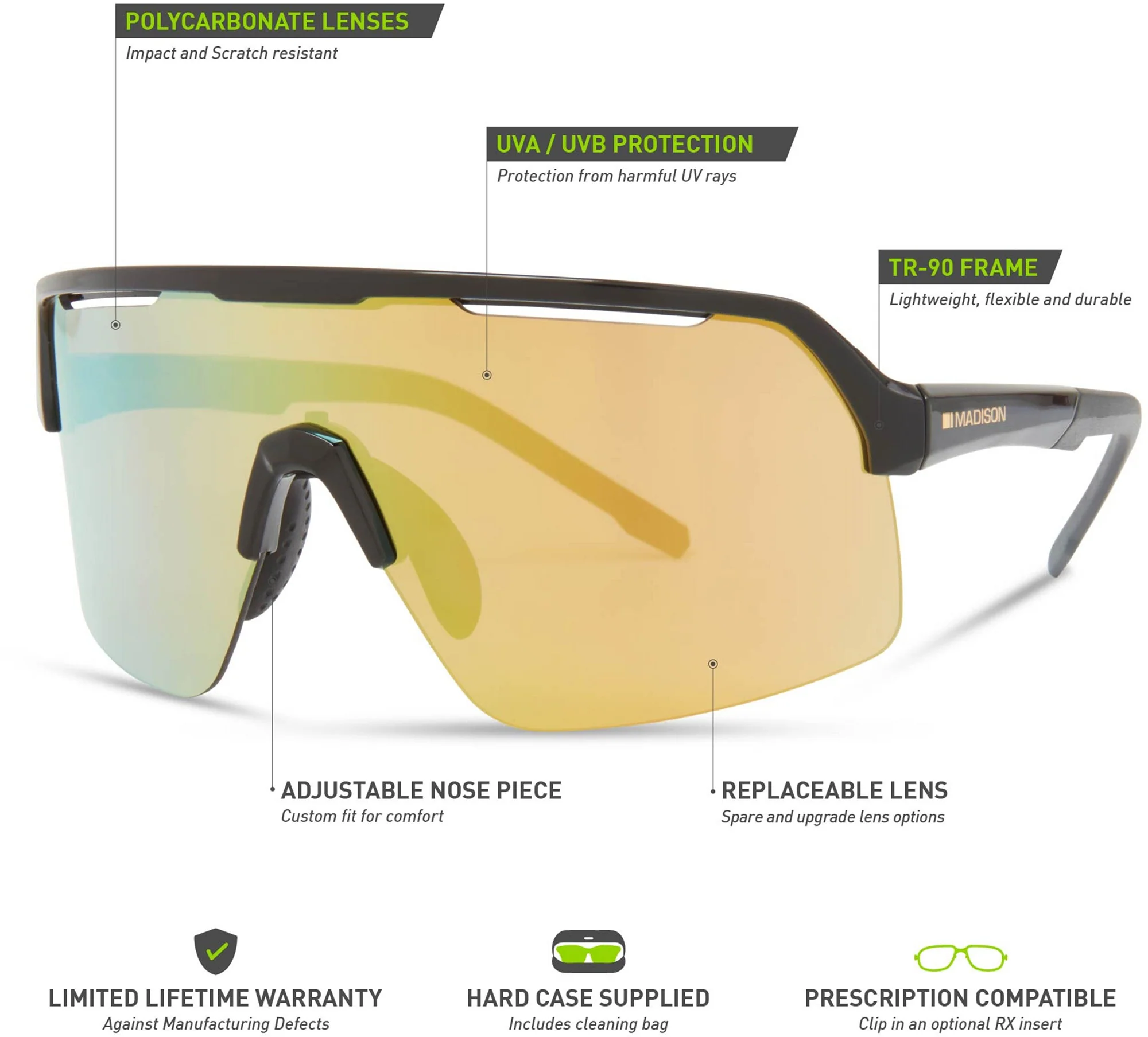 Madison Crypto Air Cycling Sunglasses - Black - Image 6