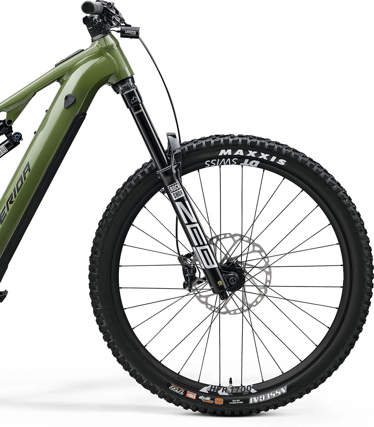Merida eOne-Eighty 900 Electric Full Suspension Mountain Bike 2025 - Glossy Anaconda Green - Image 3