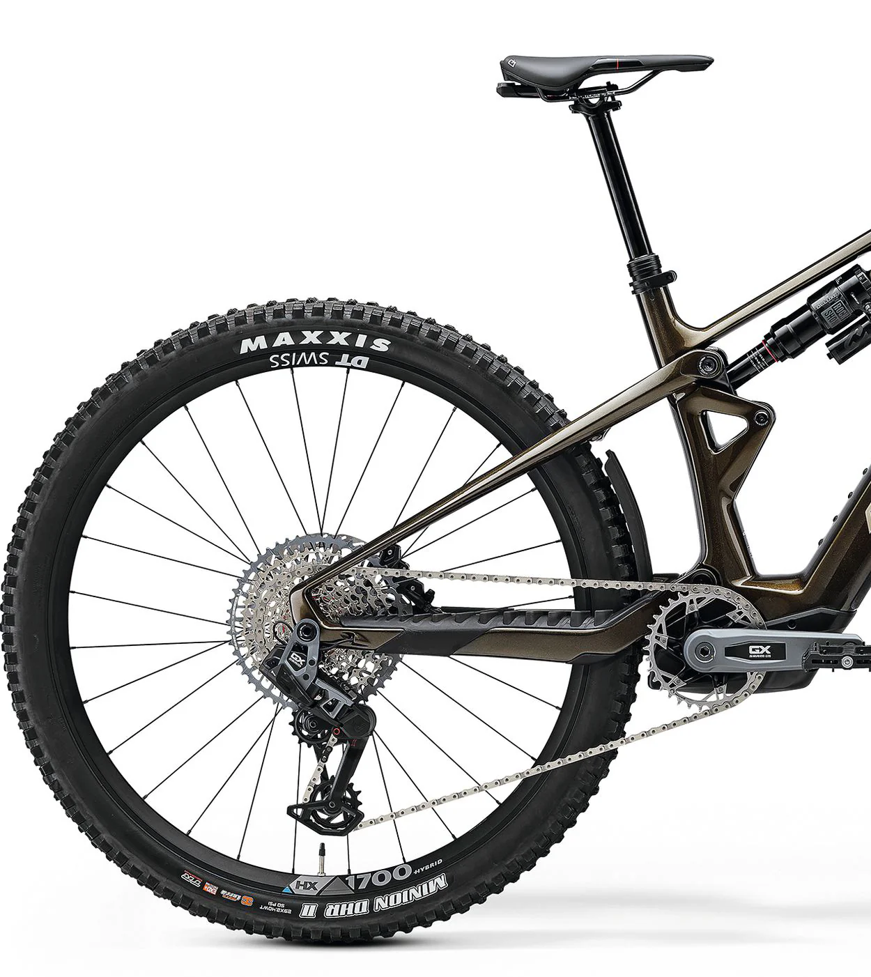Merida eOne-Sixty SL 8000 Carbon Electric Full Suspension Mountain Bike 2025 - Glossy Guarded Gold - Image 2