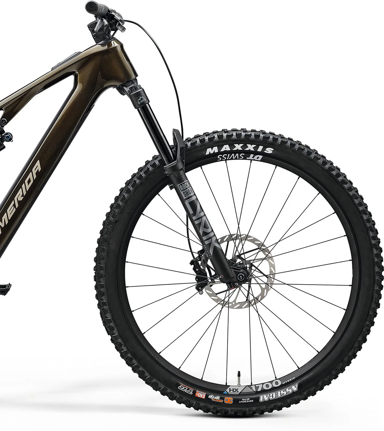 Merida eOne-Sixty SL 8000 Carbon Electric Full Suspension Mountain Bike 2025 - Glossy Guarded Gold - Image 3