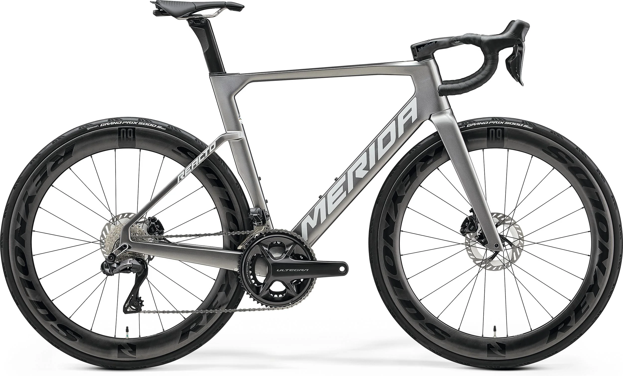 Merida Reacto 8000 Carbon Road Bike 2025 - Gunmetal Grey