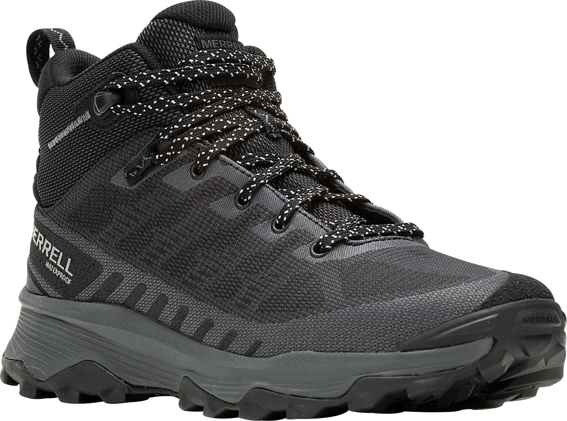 Merrell Speed Eco Mid Waterproof Mens Walking Boots - Black - Image 6