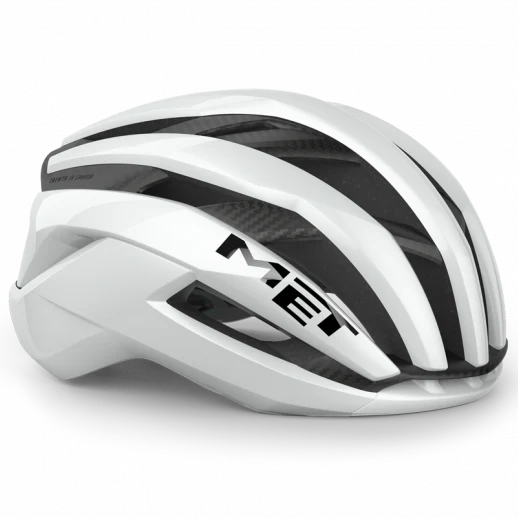MET Trenta 3K Carbon Airframe Road Cycling Helmet - White