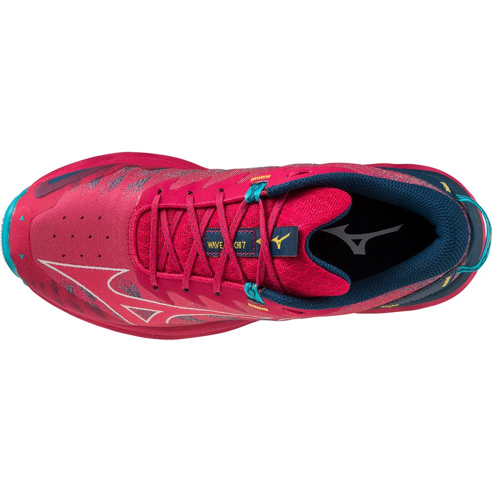 Mizuno Wave Daichi 7 Womens Trail Running Shoes - Red - Image 4