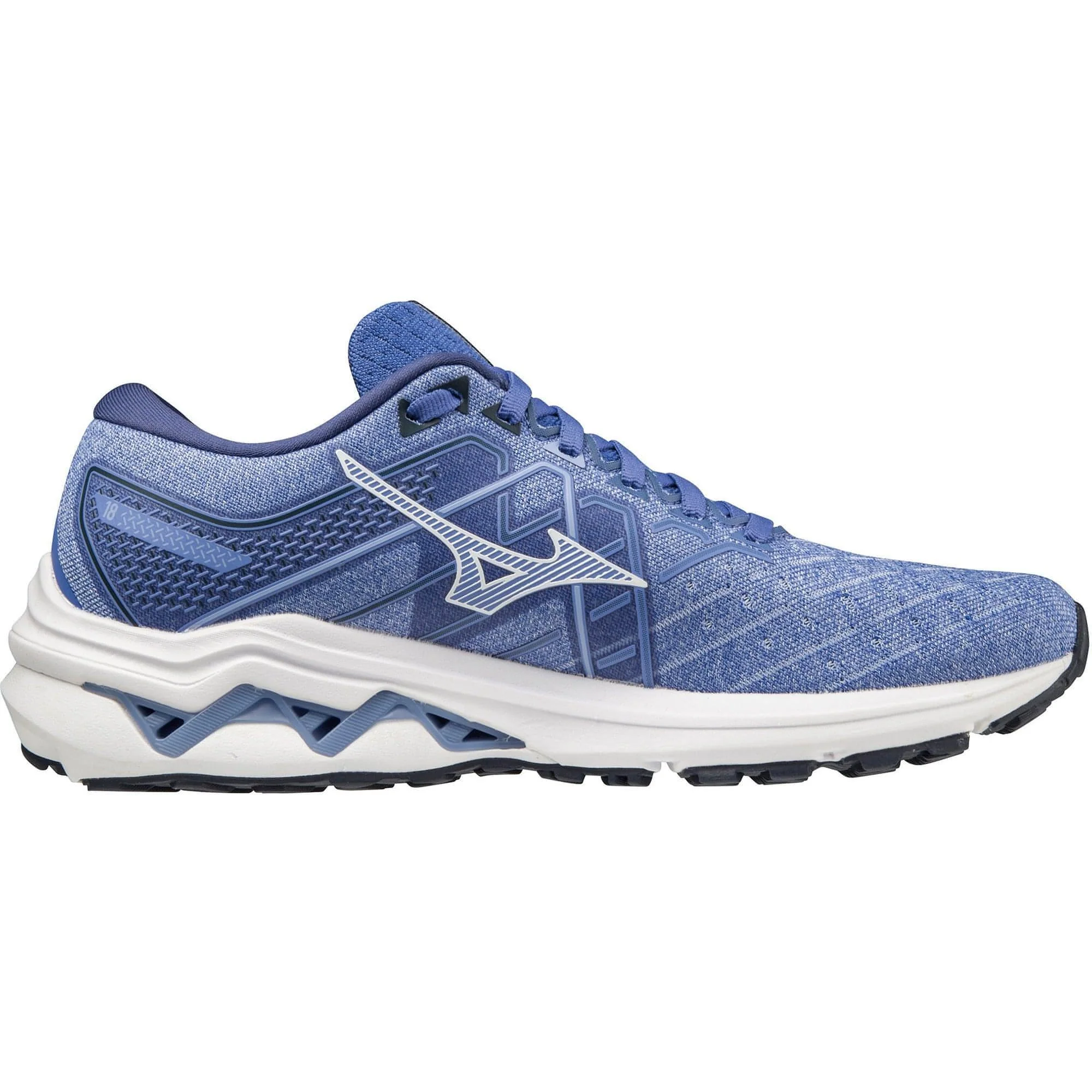 Mizuno Wave Inspire 18 Womens Running Shoes - Blue - Image 3