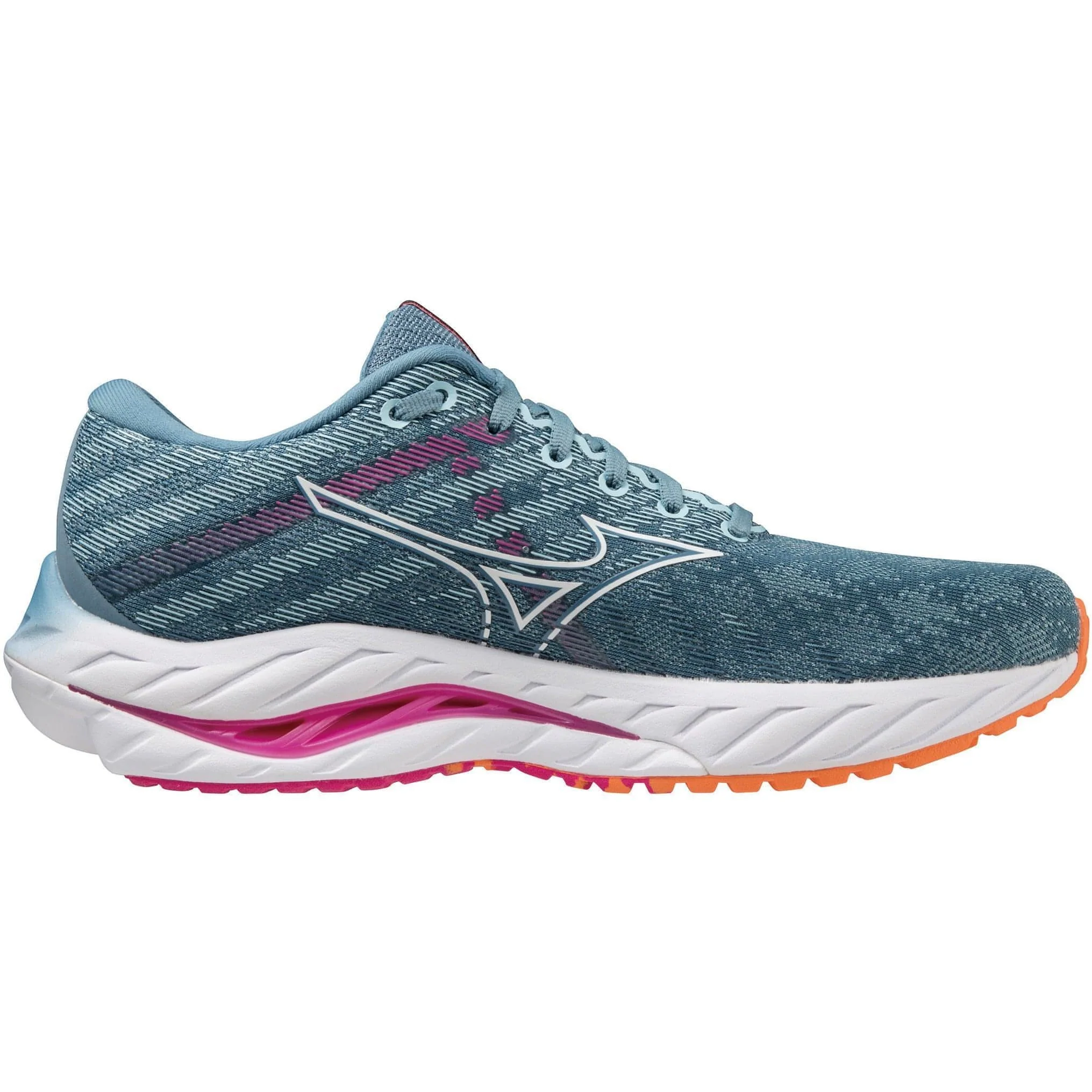 Mizuno Wave Inspire 19 Womens Running Shoes - Blue - Image 3