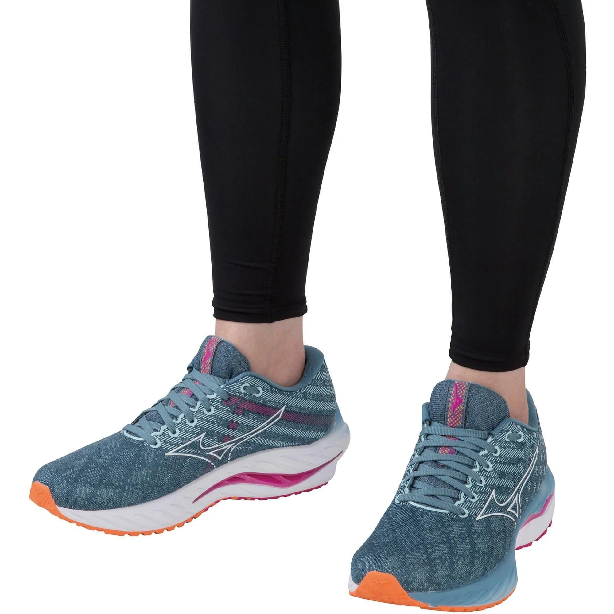 Mizuno Wave Inspire 19 Womens Running Shoes - Blue - Image 7