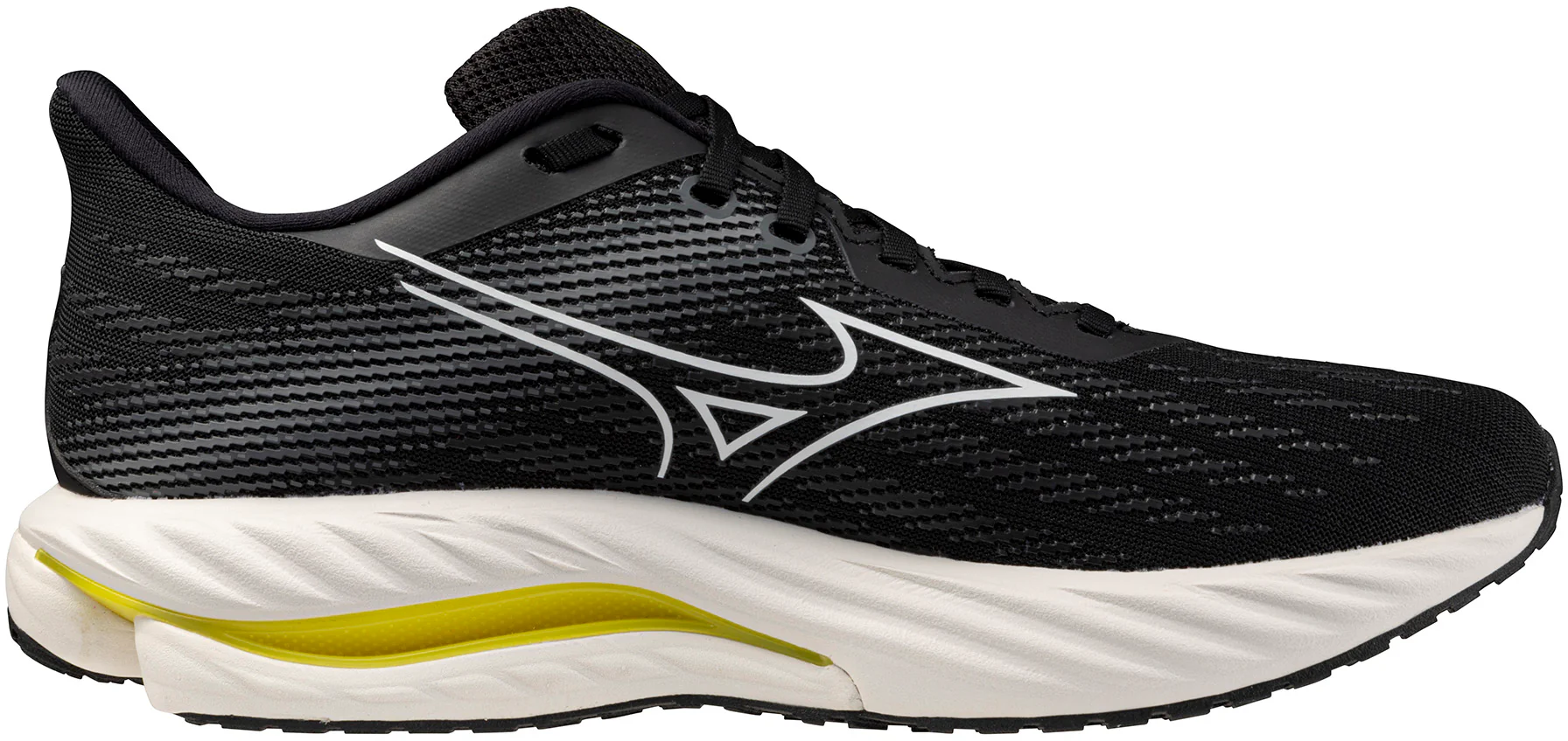 Mizuno Wave Inspire 21 WIDE FIT (2E) Mens Running Shoes - Black - Image 3