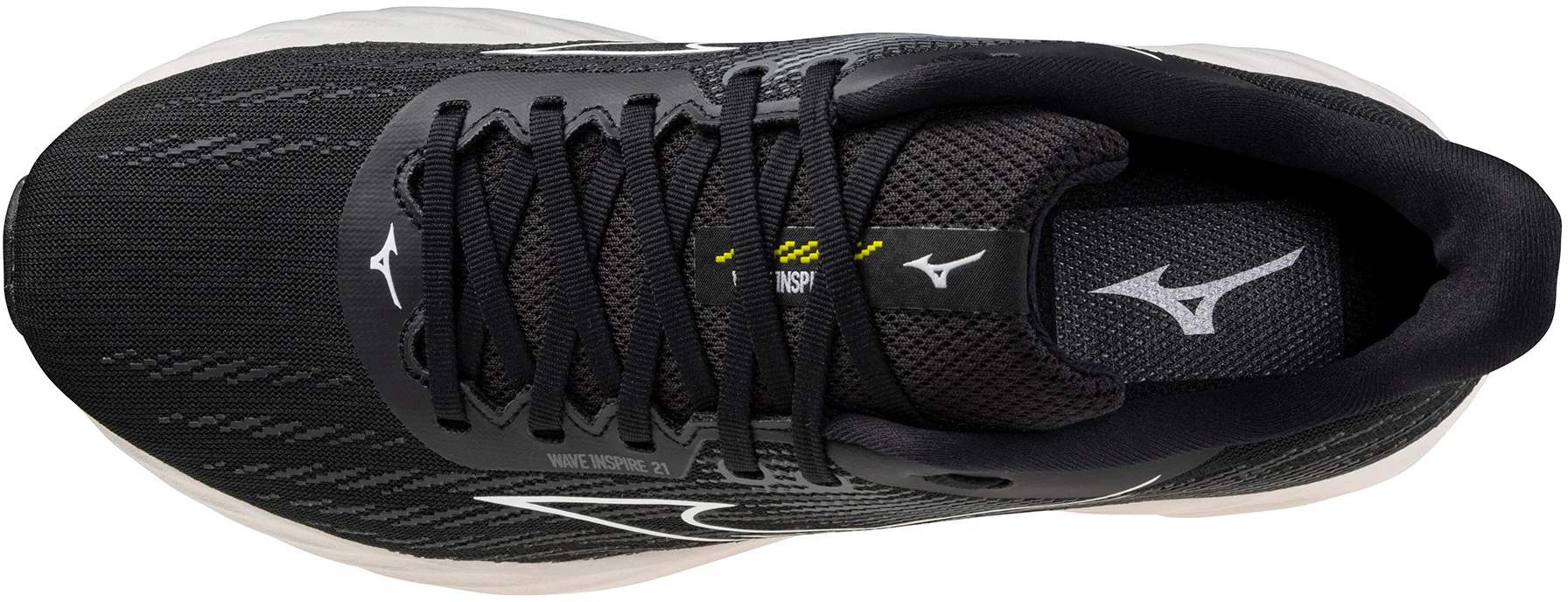 Mizuno Wave Inspire 21 WIDE FIT (2E) Mens Running Shoes - Black - Image 4