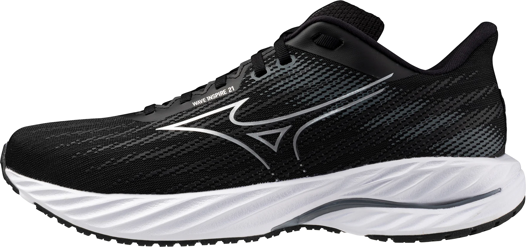 Mizuno Wave Inspire 21 WIDE FIT (2E) Mens Running Shoes - Black