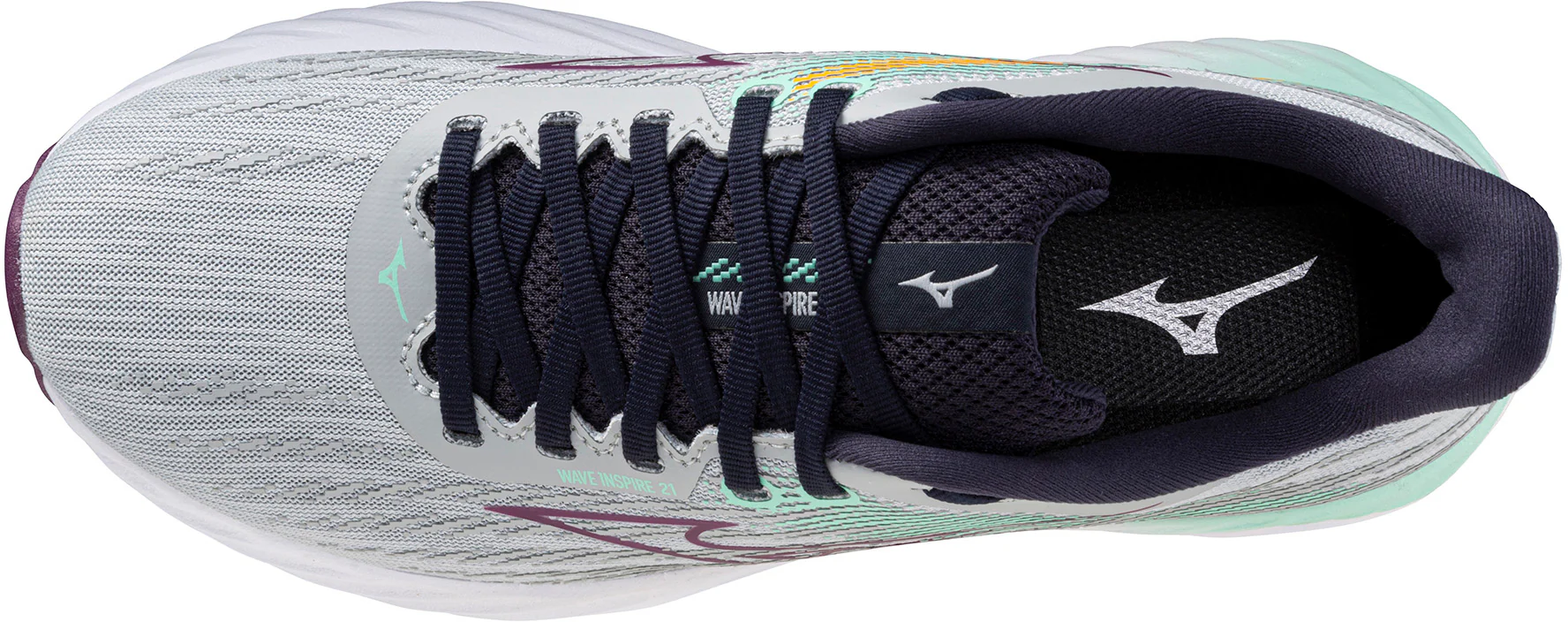 Mizuno Wave Inspire 21 Womens Running Shoes - Grey - Image 4