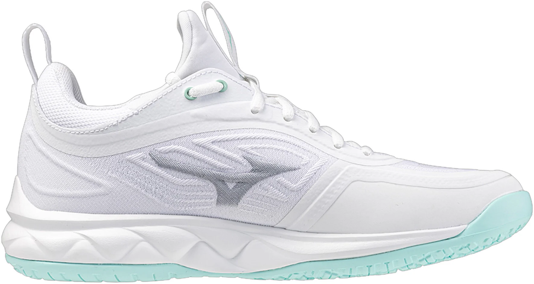 Mizuno Wave Luminous 3 Womens Court Shoes - White - Image 3