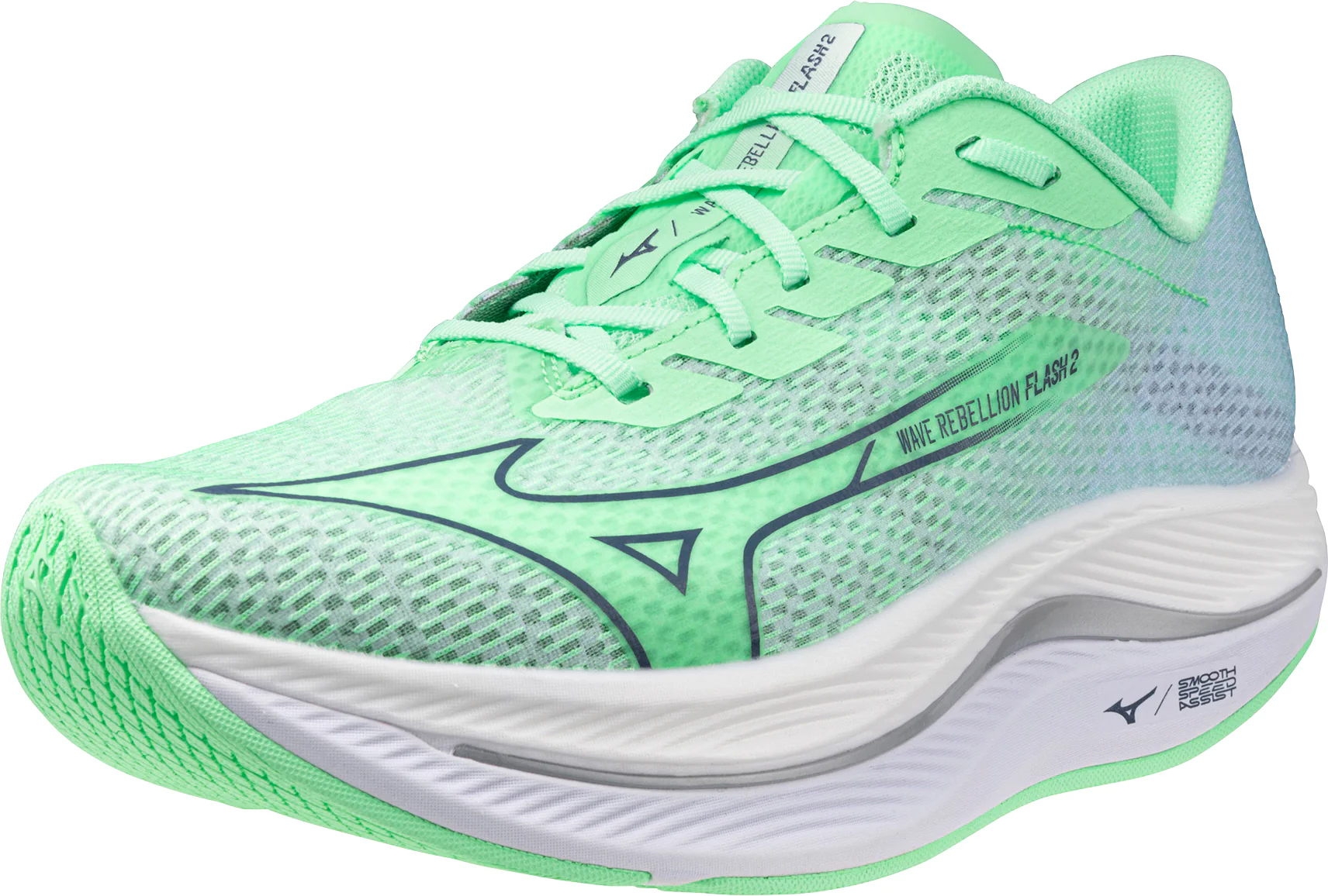 Mizuno Wave Rebellion Flash 2 Mens Running Shoes - Green - Image 6