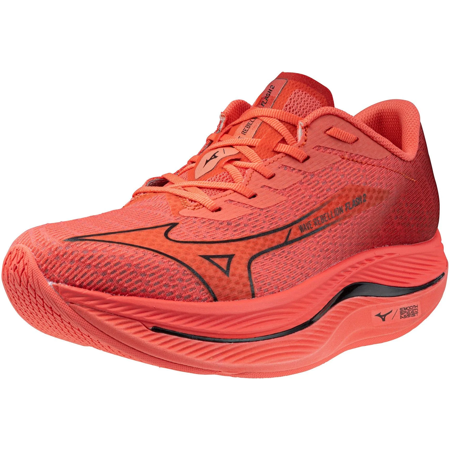 Mizuno Wave Rebellion Flash 2 Running Shoes - Red - Image 6