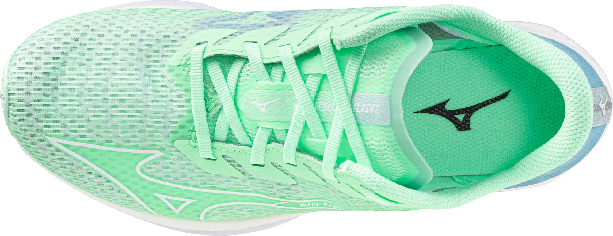 Mizuno Wave Rebellion Flash 2 Womens Running Shoes - Green - Image 4