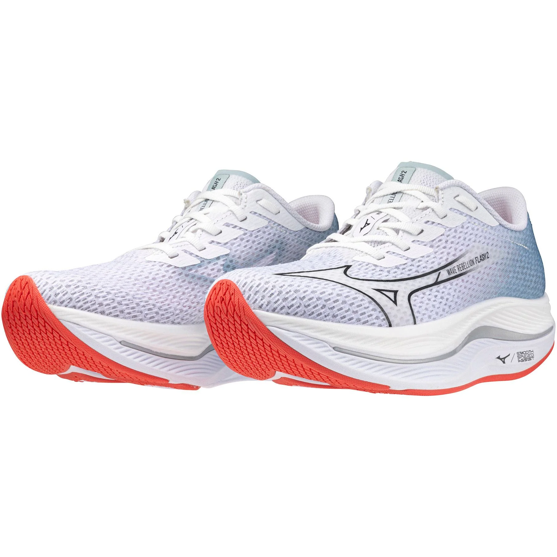 Mizuno Wave Rebellion Flash 2 Womens Running Shoes - White - Image 6