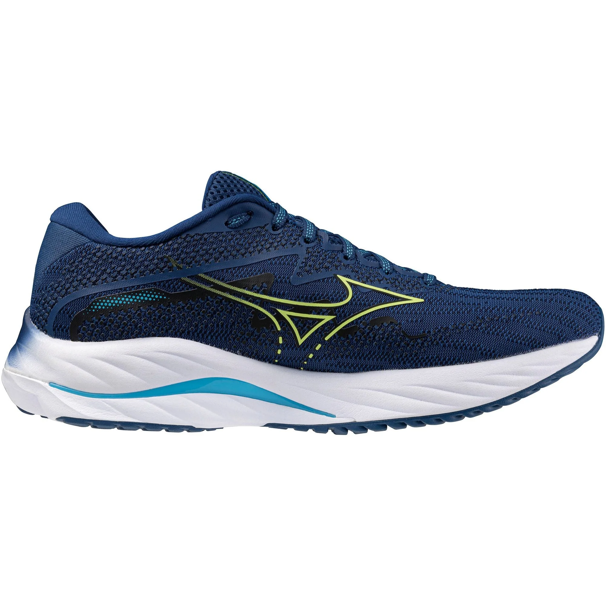 Mizuno Wave Rider 27 Mens Running Shoes - Navy - Image 3