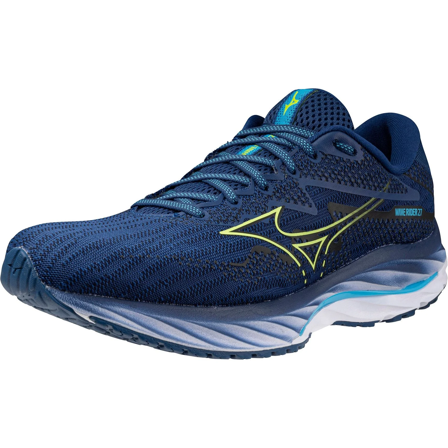 Mizuno Wave Rider 27 Mens Running Shoes - Navy - Image 6