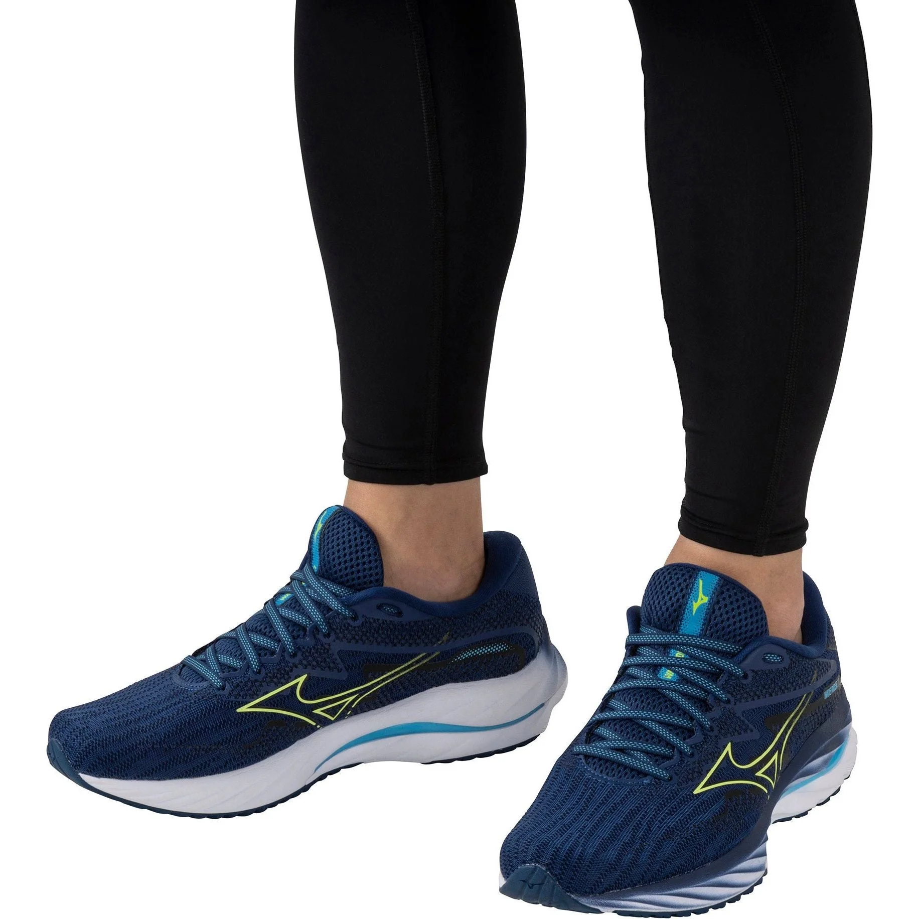Mizuno Wave Rider 27 Mens Running Shoes - Navy - Image 7