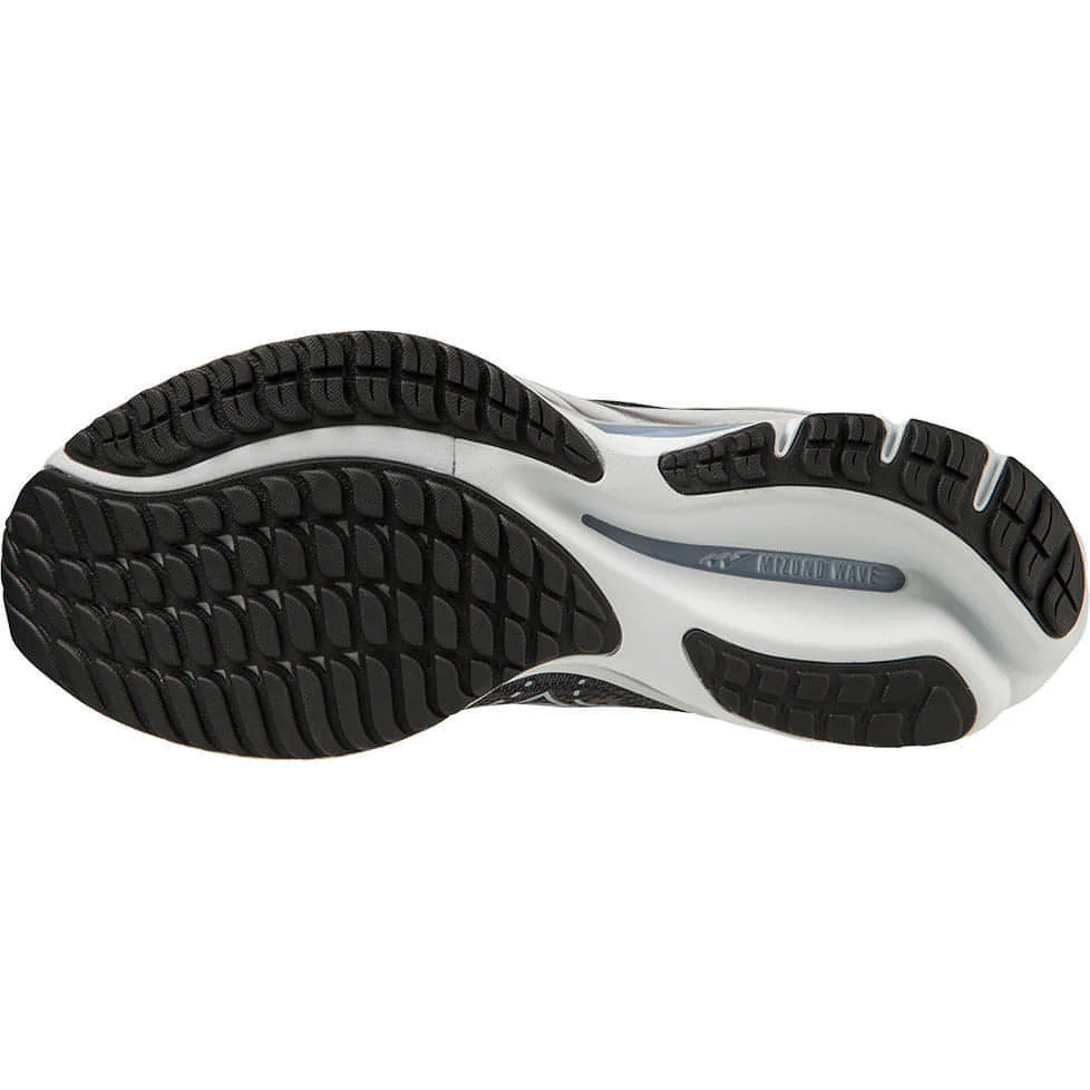 Mizuno Wave Rider 27 WIDE FIT (D) Womens Running Shoes - Black - Image 2