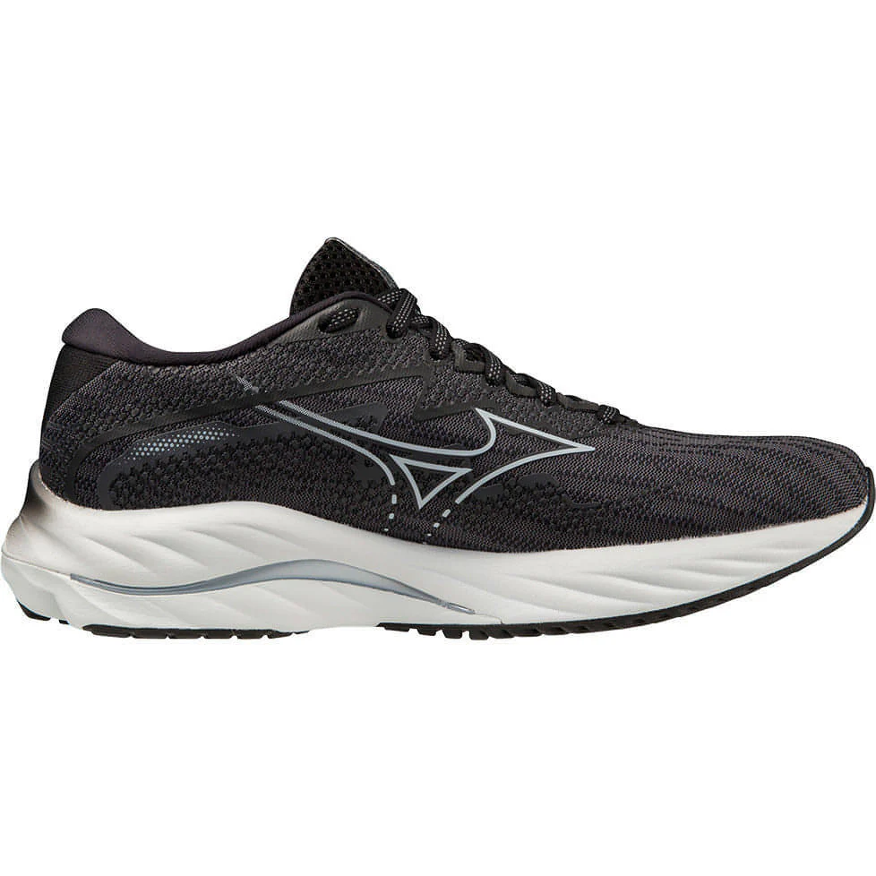 Mizuno Wave Rider 27 WIDE FIT (D) Womens Running Shoes - Black - Image 3