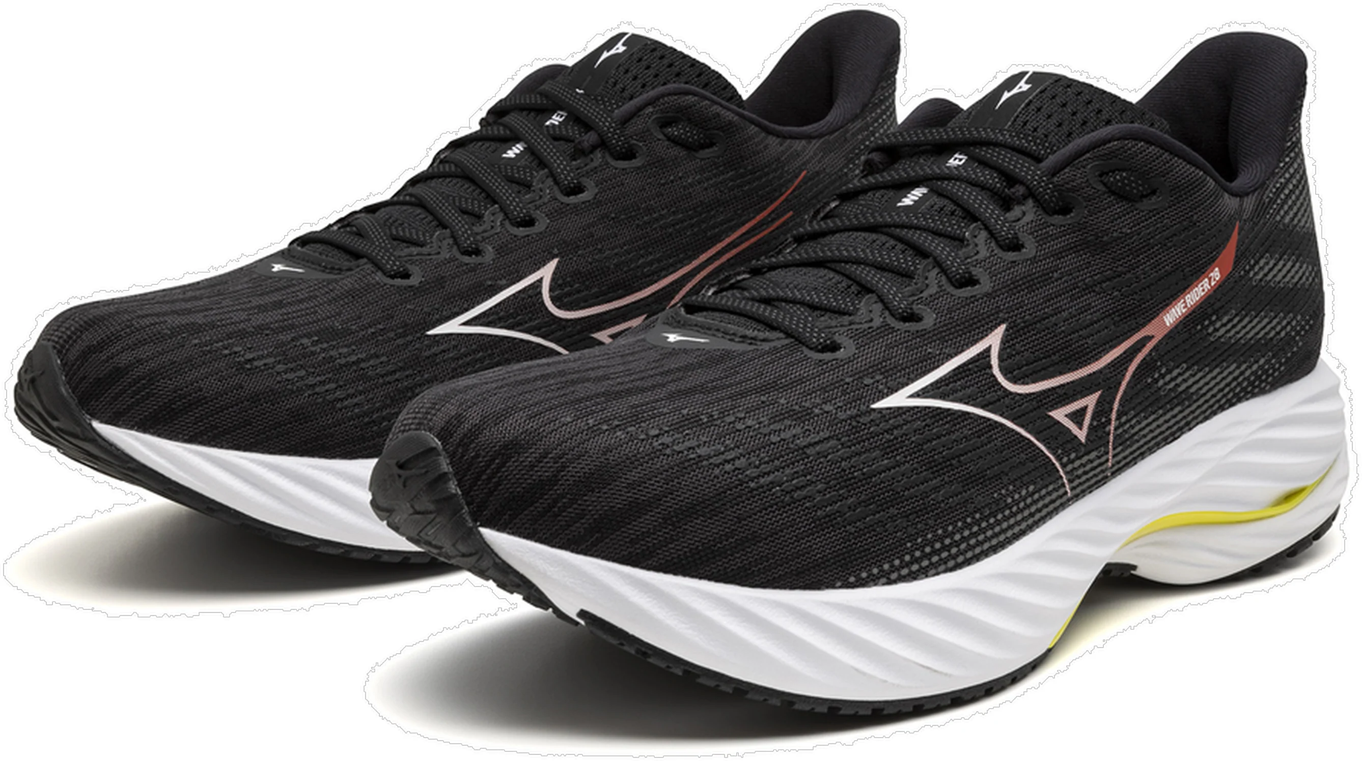 Mizuno Wave Rider 28 Mens Running Shoes - Black - Image 6
