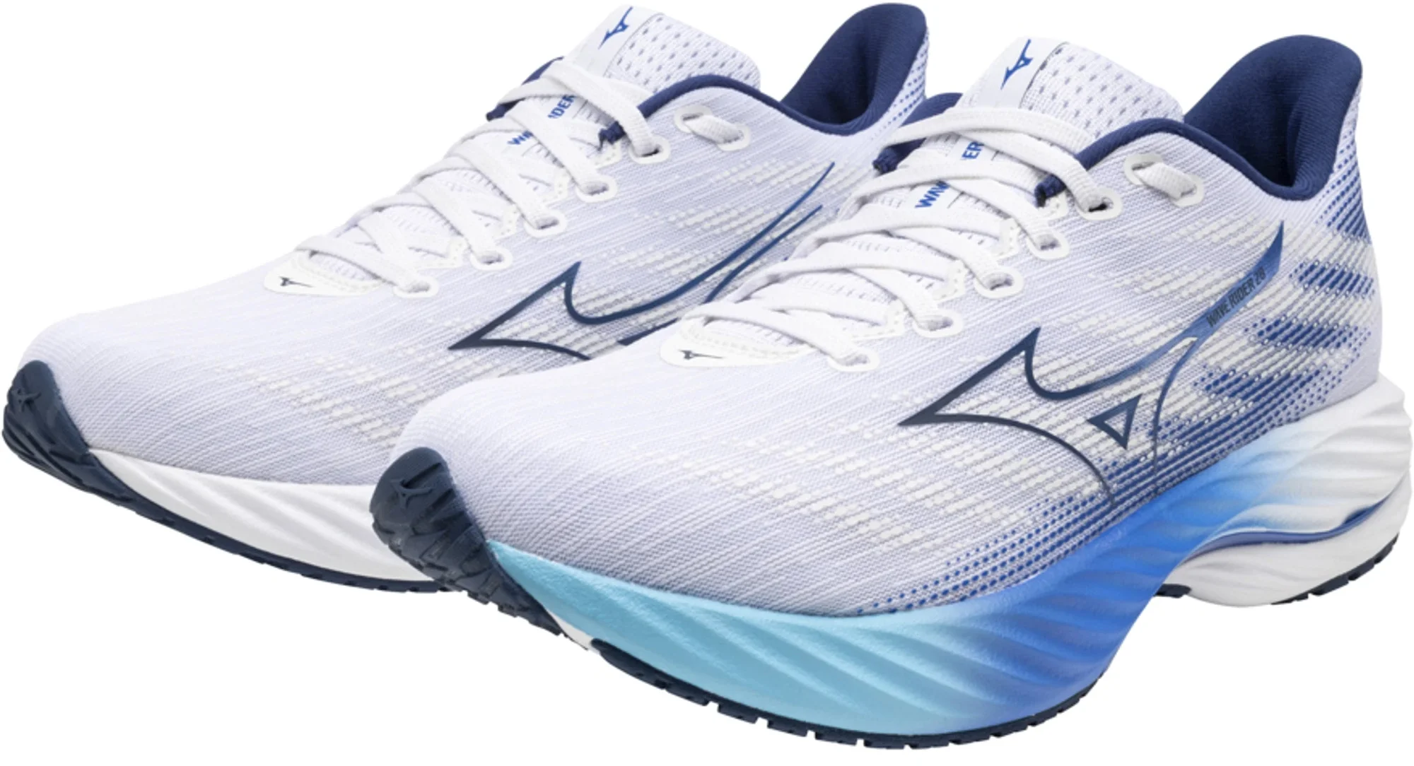 Mizuno Wave Rider 28 Mens Running Shoes - White - Image 6